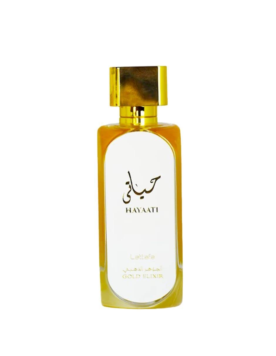 Lattafa Hayaati Gold Elixir EDP Spray For Unisex, 3.4 Ounce