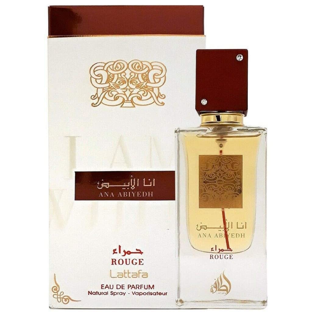 Lattafa Perfumes Ana Abiyedh Rouge For Unisex EDP Spray, 2.0 Ounce / 60 Ml